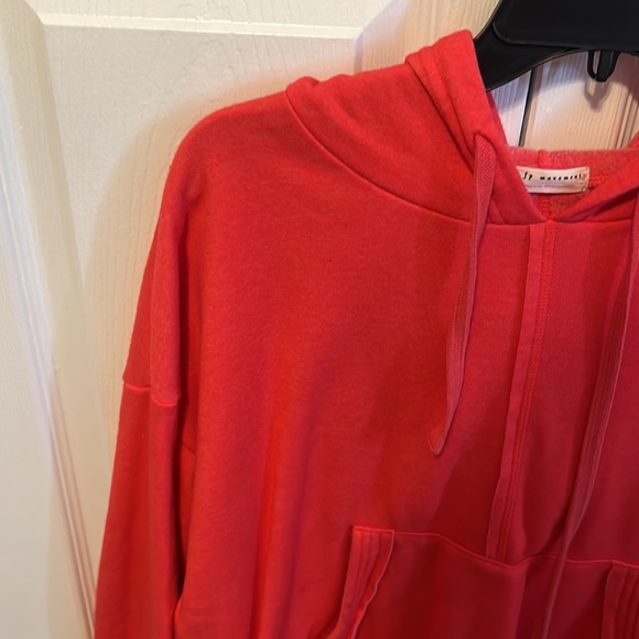 Free People Movement Work It Out Red Hoodie - Picture 3 of 6
